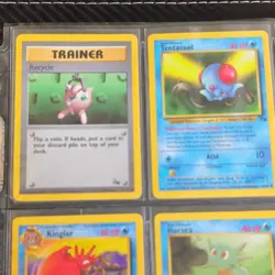 WOTC 1999 Pokemon TCG Fossil Unlimited 9card Lot Lapras Weezing 1st Ed Near Mint - Image 2