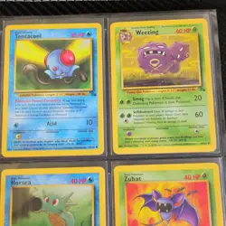 WOTC 1999 Pokemon TCG Fossil Unlimited 9card Lot Lapras Weezing 1st Ed Near Mint - Image 3