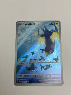 Pokemon TCG Wattrel Scarlet & Violet Twilight Masquerade Holo NM Illustration - Image 2