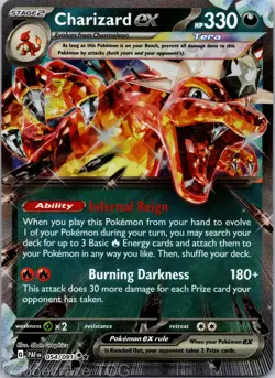 Charizard ex 054/091 Double Rare Paldean Fates Pokemon NM - Image 1