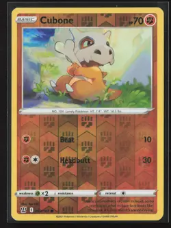 Cubone 069/163 Common Battle Styles Pokemon Reverse Holo Lightly Played - Image 1