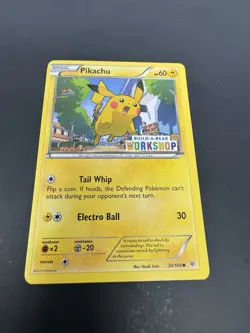 Pokemon TCG Pikachu Build-A-Bear Workshop Promo Card 20/108 LP - Image 1
