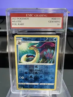 MILOTIC 2022 HOLO FOIL #40/195 Pokemon Card GRADED 10 TCG - Image 1