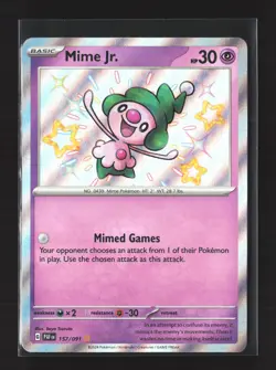 Pokemon SV: Paldean Fates #157/091 Holo Mime Jr. - Image 1