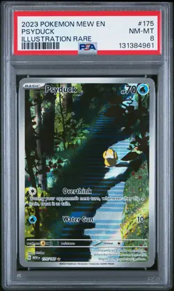 2023 POKEMON MEW EN-151 ILLUSTRATION RARE #175 PSYDUCK PSA 8 - Image 1