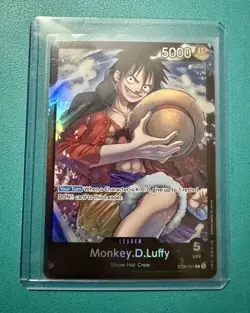 🏴‍☠ Monkey D Luffy ST08-001 Leader Foil NM One Piece ST08 Black Deck 🏴‍☠ - Image 4