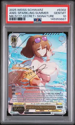 2025 ENGLISH Weiss Schwarz Anis: Sparkling Summer SEC+ E002 NIKKE PSA 10 - Image 1