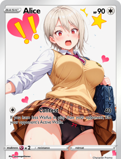 LoveangelGames-Season 2- Custom Card- Waifu Universe- Alice Contest - Image 1