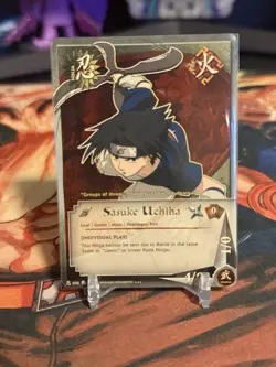 Naruto CCG Sasuke Uchiha Super Rare Foil Card 020 - Image 1