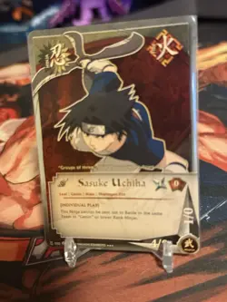 Naruto CCG Sasuke Uchiha Super Rare Foil Card 020 - Image 2