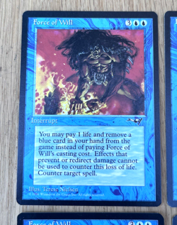 Magic The Gathering Force Of Will Alliances Card Lot 4x Blue Interrupt MTG - Image 2