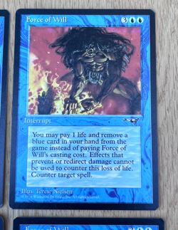 Magic The Gathering Force Of Will Alliances Card Lot 4x Blue Interrupt MTG - Image 3
