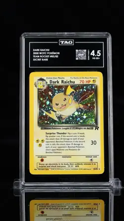 Pokemon Dark Raichu Holo TCG Card 83/82 Secret Rare TAG 4.5 - Image 1