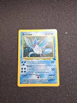 Articuno 2/62 Fossil Holo Vintage Unlimited Rare Pokemon Card - Image 3