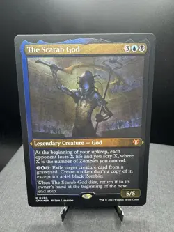 MTG Commander Masters The Scarab God Foil Etched NM! - Image 1