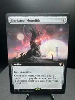 MTG Commander Masters Darksteel Monolith Extended Art Regular NM! - Image 1