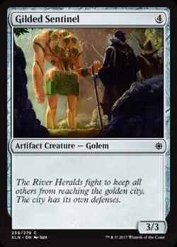 Gilded Sentinel -Foil Near Mint MTG Ixalan - Image 1