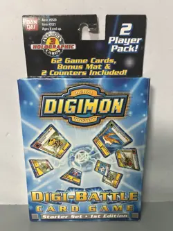 Digimon Cards Digi Battle 2 Player Starter Set Pack NEW English open box - Image 1