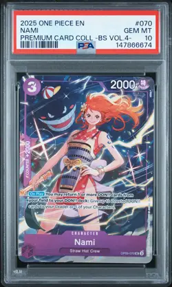 2025 ONE PIECE PREMIUM CARD COLLECTION -BEST SELECTION VOL.4 - #070 NAMI PSA 10 - Image 1