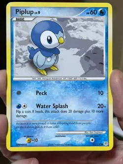 POKEMON PIPLUP LV.9 93/130 COMMON DIAMOND & PEARL NM CARD - Image 1