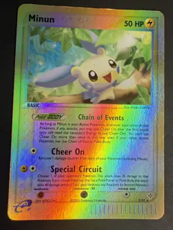 Minun 7/97 Reverse Holo 2003 EX Dragon Pokemon Card e-Reader Rare LP Vintage - Image 1