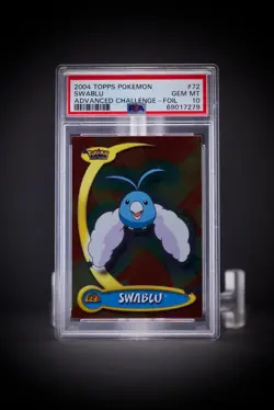 2004 Topps Pokemon Advanced Challenge 72 Swablu Foil PSA 10 - Image 1