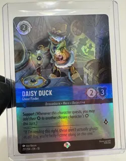 Disney Lorcana TCG Daisy Duck-Ghost Finder Foil Card 217/204 English - Image 1