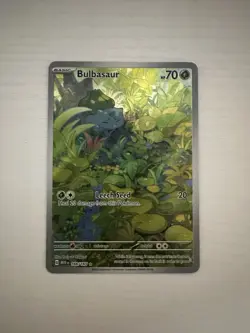 Pokemon TCG Bulbasaur Holo Card 166/165 Scarlet & Violet 151 Illustration Rare - Image 1