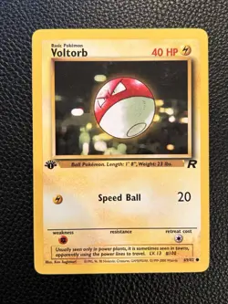 Pokemon Card 1st Edition Voltorb Team Rocket 2000 Vintage Wotc - Image 1