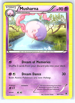 Musharna 40/119 Phantom Forces MP Pokemon Card - Image 1