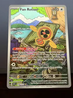 Ascended Heroes Fan Rotom 250/217 Illustration Rare IR Full Art Pokemon Card NM - Image 1