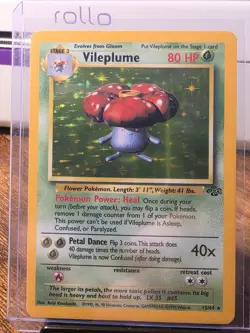 Nm- Fron Mp Back Pokemon Vileplume 15/64 Jungle Rare Holo English Pokemon Card - Image 1