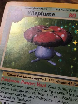 Nm- Fron Mp Back Pokemon Vileplume 15/64 Jungle Rare Holo English Pokemon Card - Image 4
