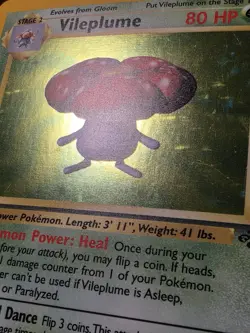 Nm- Fron Mp Back Pokemon Vileplume 15/64 Jungle Rare Holo English Pokemon Card - Image 5