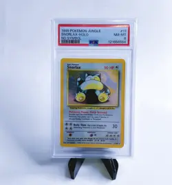1999 POKEMON JUNGLE NO SYMBOL #11 SNORLAX-HOLO PSA 8 - Image 1