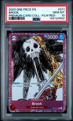 2023 ONE PIECE PREMIUM CARD COLLECTION ONE PIECE FILM RED #011 BROOK PSA 10 - Image 1