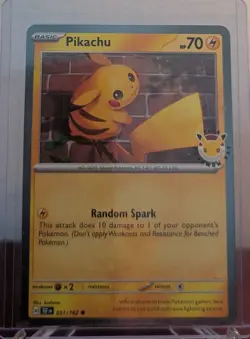 Pokemon Day 2026 30 Pikachu Stamped Promo Card 051/162 - Image 1