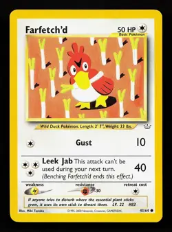 Farfetch'd 43/64 Unlimited Common Neo Revelation Pokemon Card - Image 1