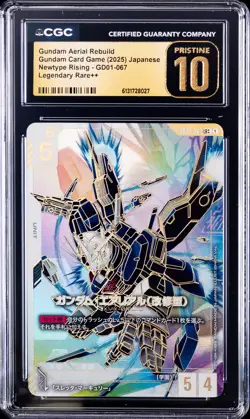 2025 GUNDAM CARD GAME NEWTYPE RISING JPN GUNDAM AERIAL REBUILD CGC 10 PRISTINE - Image 1