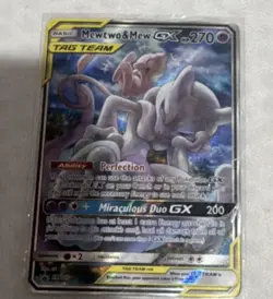 Pokemon Mewtwo & Mew GX TAG TEAM Promo Holo SM191 270 HP Card - Image 1