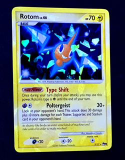 2009 Pokemon ROTOM Promo POP SERIES 9 Edition CRACKED ICE HOLO Foil Card 5/17 - Image 1