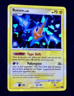 2009 Pokemon ROTOM Promo POP SERIES 9 Edition CRACKED ICE HOLO Foil Card 5/17 - Image 3