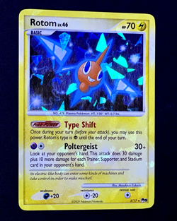 2009 Pokemon ROTOM Promo POP SERIES 9 Edition CRACKED ICE HOLO Foil Card 5/17 - Image 4