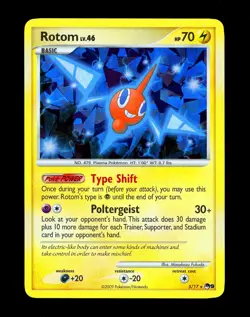 2009 Pokemon ROTOM Promo POP SERIES 9 Edition CRACKED ICE HOLO Foil Card 5/17 - Image 5