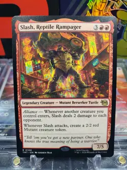 Slash Reptile Rampager 0108 Rare Non Foil Mutant Berserker Turtle MTG TMNT - Image 1