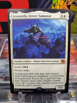 Leonardo Sewer Samurai 0017 Mythic Non Foil Mutant Ninja Turtle MTG TMNT - Image 1