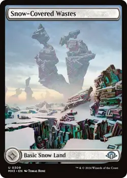 1 x Snow-Covered Wastes - Foil - Borderless - Modern Horizons 3 - NM-Mint - MTG - Image 1