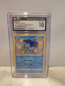 2021 POKEMON SWORD & SHIELD SHINING FATES #SV022 SUICUNE-HOLO CGC 10 - Image 1