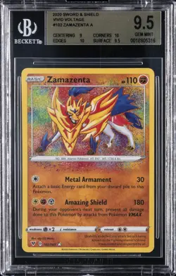 2020 POKEMON SWORD & SHIELD #102 ZAMAZENTA A BGS 9.5 - Image 1