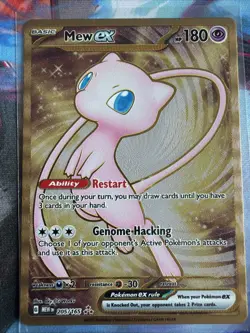 Pokemon TCG Mew EX Metal Gold NM 205/165 Scarlet & Violet 151 Promo Card - Image 1